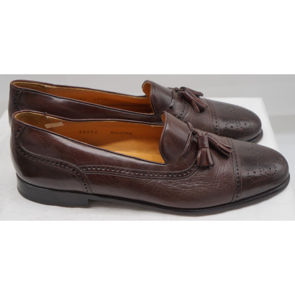 Mezlan Havana Tassel Loafers Men's Dark Brown Leather Size 10.5 - Picture 5 of 10